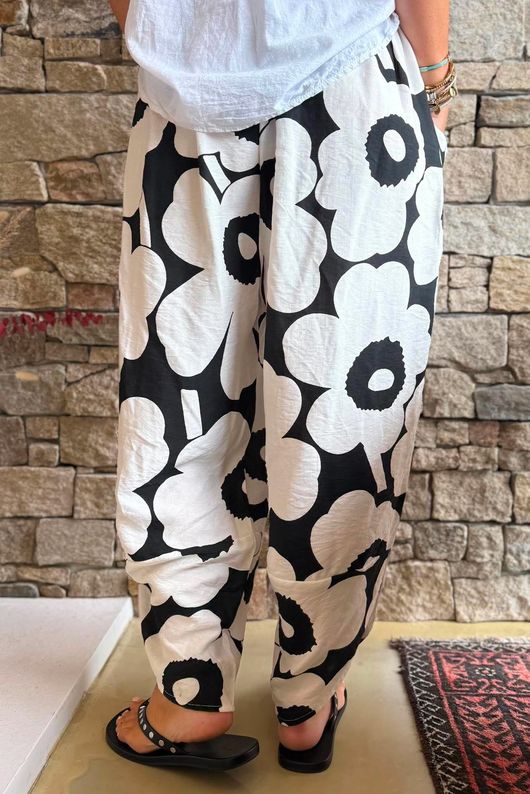 Carnaby Shelby Barrel Pant Black & White